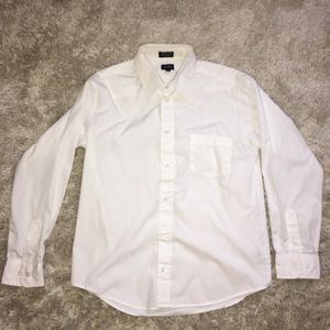Boys white button down
